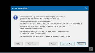 SSH using PuTTY in Windows