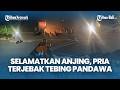 Niat menolong anjing, pria 55 tahun terjebak di tebing Pantai Pandawa