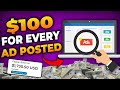 Make money online posting free ads 100 for every ad  get paid to posting ads 2024