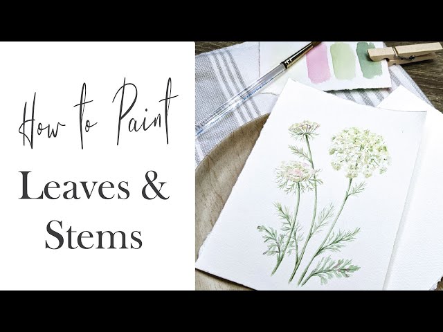 HOW TO PAINT FLOWER STEMS 🌸 Watercolor Techniques and Tips for Beginners 