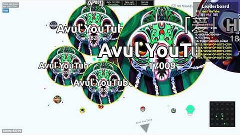 AGAR.IO GAMEPLAY WITH 100 BOTS || OP-BOTS.COM
