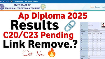 ap diploma results 2025 | ap diploma c20 results 2025 5th sem link remove | ap diploma c20 5th sem