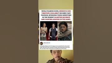 Zendaya and Timothée Chalamet On Dune