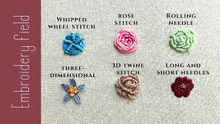 Flowers embroidery for beginners 6 ways How to hand embroider flowers