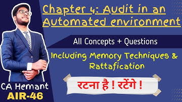 Audit in Automated Environment | CA Final Audit Revision Cum Free Fastrack Batch