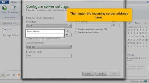 Adding an IMAP email account in Windows Live Mail