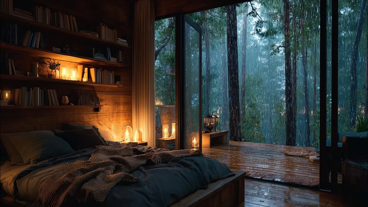 Rain Sounds for Deep Sleep Cozy Forest Cabin Ambience. - YouTube