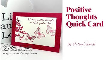Simple Stamping How to create a single layer card using Stampin Up Positive thoughts CRAFT HOW TO