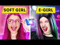 E-GIRL VS SOFT GIRL || Funny and Awkward Moments by 123 GO! GENIUS