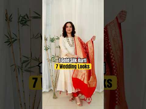1 Gold Silk Kurti 7 Indian Wedding Looks #indianwear #indiandesignerwear #indianweddingoutfits
