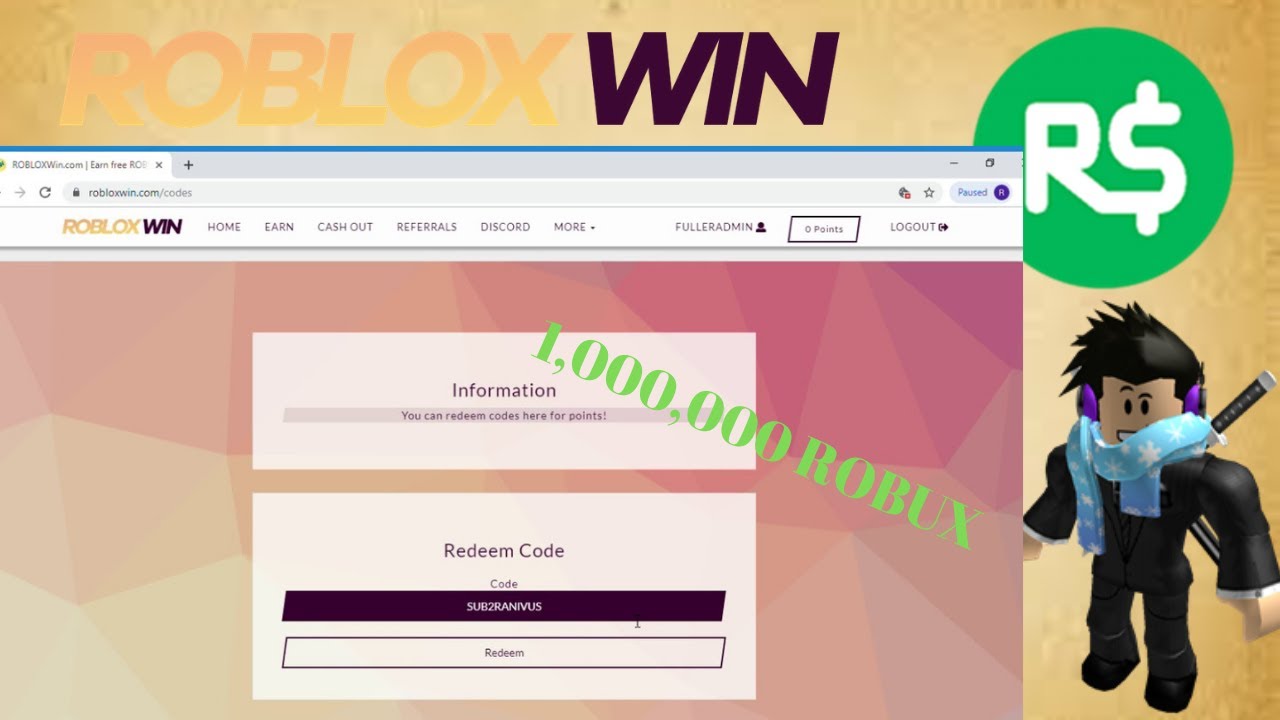 How To Cash Out A Robux Code Free Unlimited Robux And Tix - welcome to robloxwin