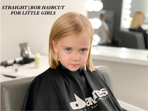 HOW TO CUT LITTLE GIRLS HAIR AT HOME TUTORIAL | STRAIGHT / BOB HAIRCUT | Детская Стрижка |