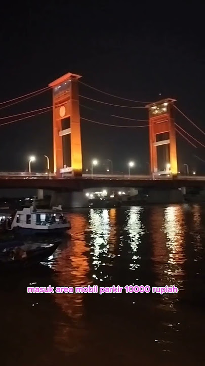 Suasana malam malam di Jembatan Ampera #sungaimusi #palembang #jembatanampera