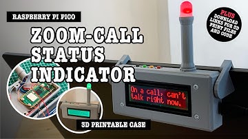 Raspberry Pi Pico ‘Video-call Status Indicator’ with RGB display and custom 3D printed case