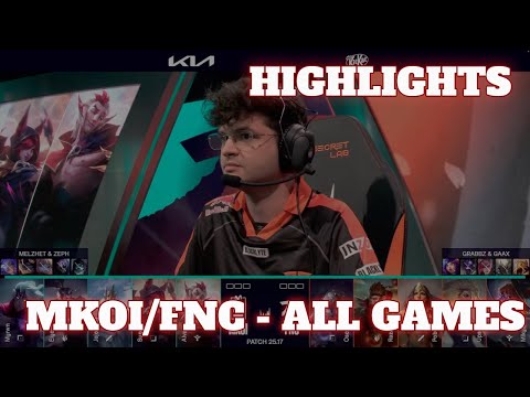 MKOI vs FNC - All Games (Bo5) Highlights | Round 1 LEC Summer 2025 Playoffs | Movistar KOI vs Fnatic