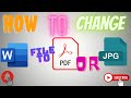 HOW TO CONVERT WORD FILE FORMEAT IN TO PDF OR JPG URFU/HINDI] SIAL TECH INFO.