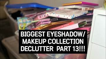HUGE MAKEUP DECLUTTER SERIES EYESHADOW PALETTES!! #makeup #declutter #makeupdeclutter 