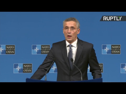 Stoltenberg addresses press after meeting with Georgia and Ukraine FMs