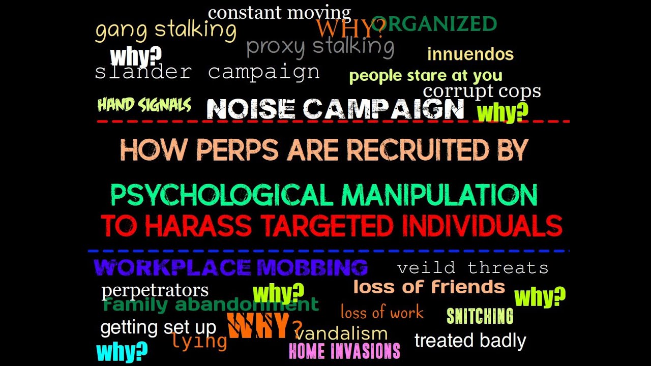 How Perps Are Recruited by Psychological Manipulation To Harass