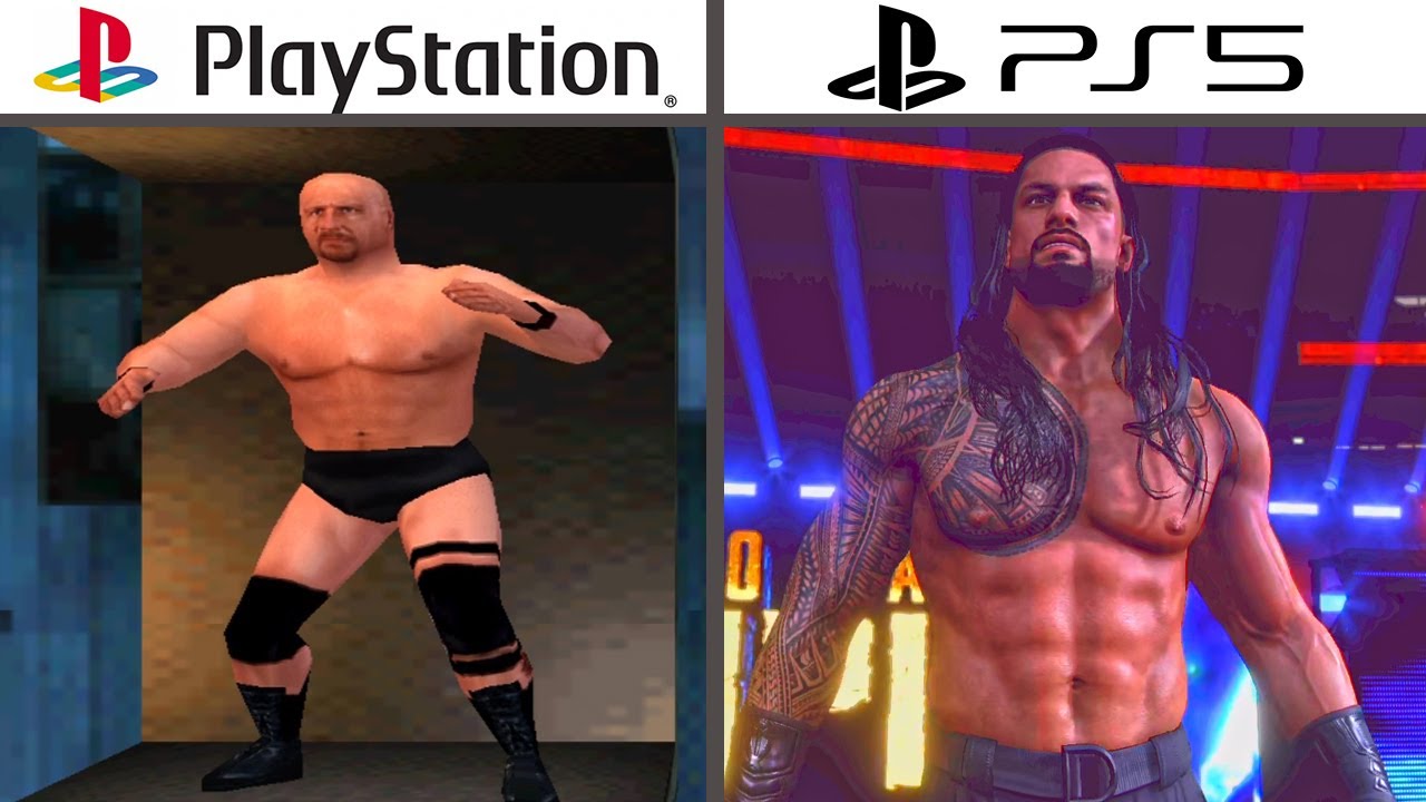 Playstation 1 to Playstation 5 WWE Games - YouTube