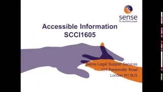 Accessible Information Webinar SCCI1605
