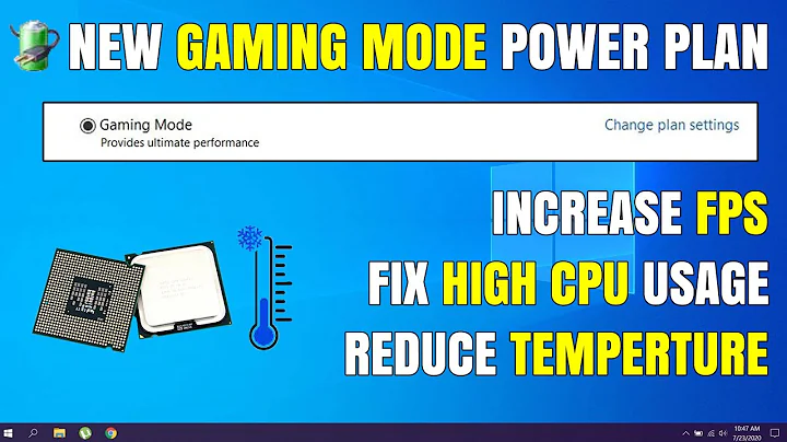 How to Increase Your FPS & Fix High CPU Usage With This New Power Plan (GAMING MODE)