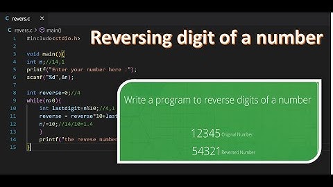 How to reverse digit of a number | c programming | #beginners #youtube #cprogramming