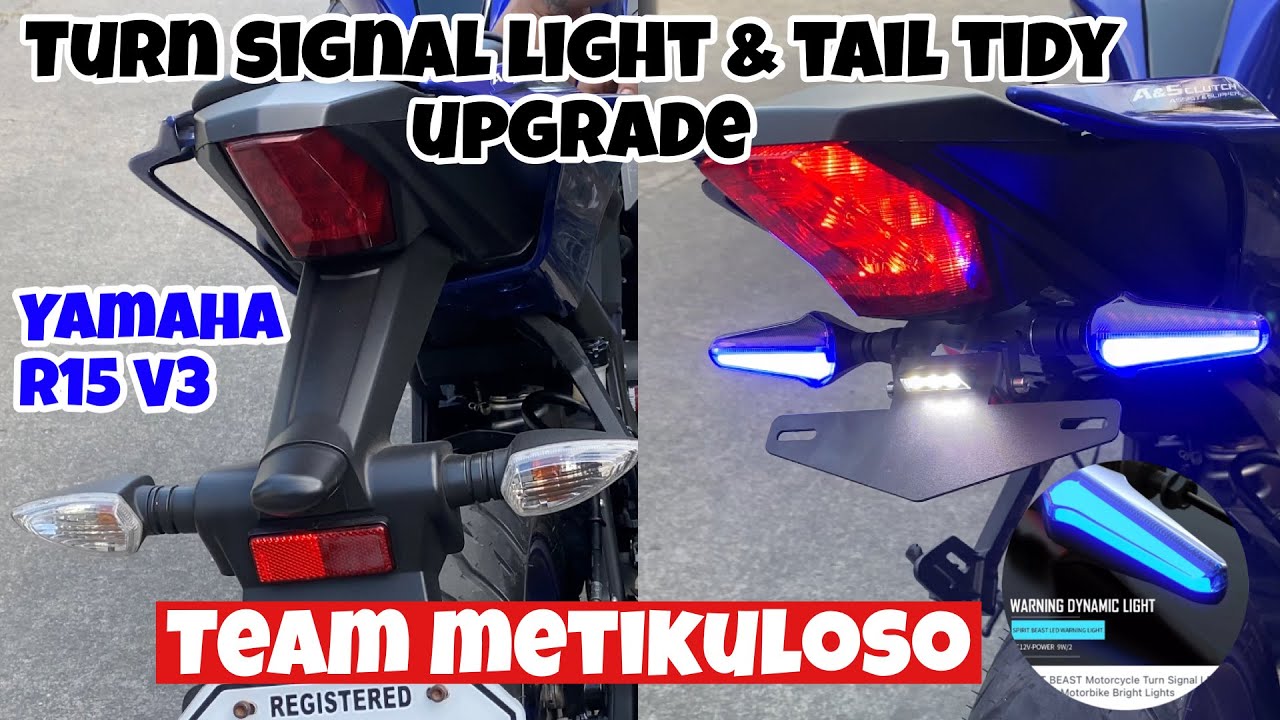 Tail tidy & turn signal lights Yamaha R15 V3 DIY Spirit beast nasaLAZADA yarn 😂 unli