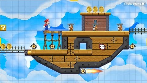 (1-Airship) Super Mario Maker 2 custom level: Thunderous Airship