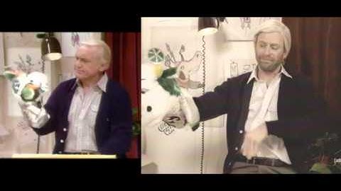 Side by Side of the Too Close For Comfort intro and parody