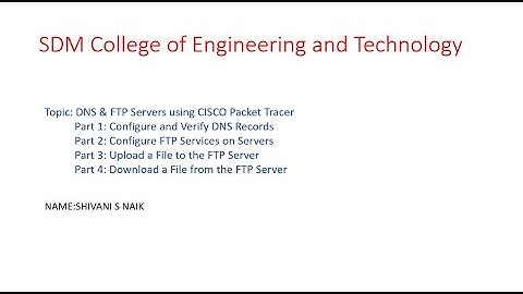 DNS & FTP Servers using CISCO Packet Tracer |CCN|