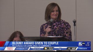 Blount award given to couple recognized for giving back to community
