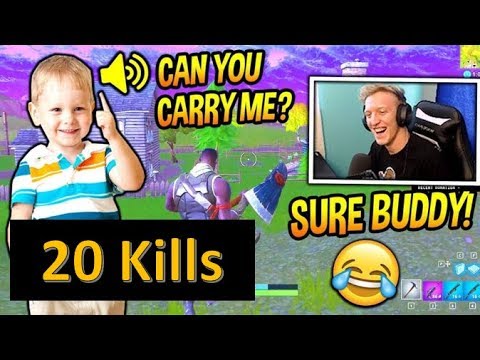 Fortnite Ninja Duos 5 Year Cute Kid  | 20 Kills Intense Game | November 2018-2019