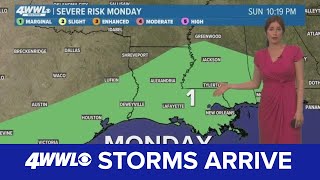 New Orleans Weather: Storms arrive Monday