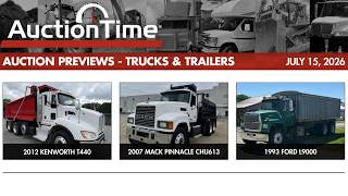 Truck & Trailer Equipment Online Auction Preview - July 15, 2026