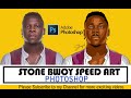 Photoshop speed art of stone bwoy  iamaaron