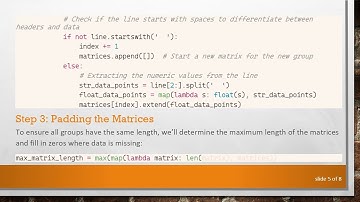 Extracting a Matrix of Data from a File
