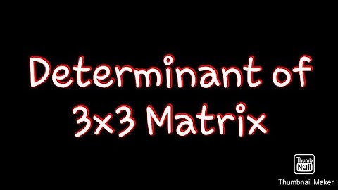 Determinant of 3×3 Matrix in urdu/hindi