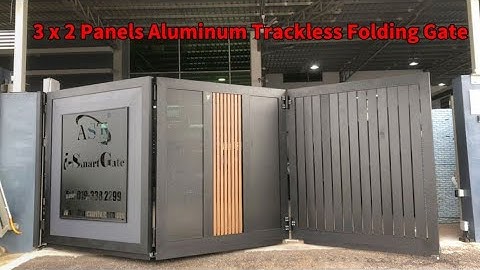 AST own design R&D Extended 3 x 2 Panels Multi-Folding Fully Aluminum Trackless Folding Gate