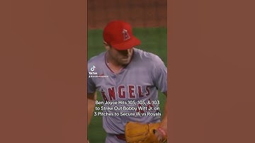 Ben Joyce Strikes Out Bobby Witt Jr on 3 Pitches at 105, 105, & 103 to Secure W vs Angels! #trending