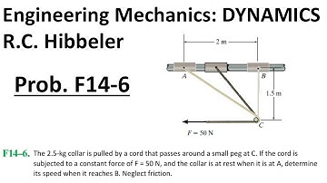Hibbeler Engineering Mechanics DYNAMICS: Problem F14-6 Walkthrough
