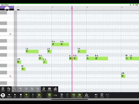 Mobile Vocaloid Editor「夕焼けこやけの赤とんぼ」前半が自作で後半が本家