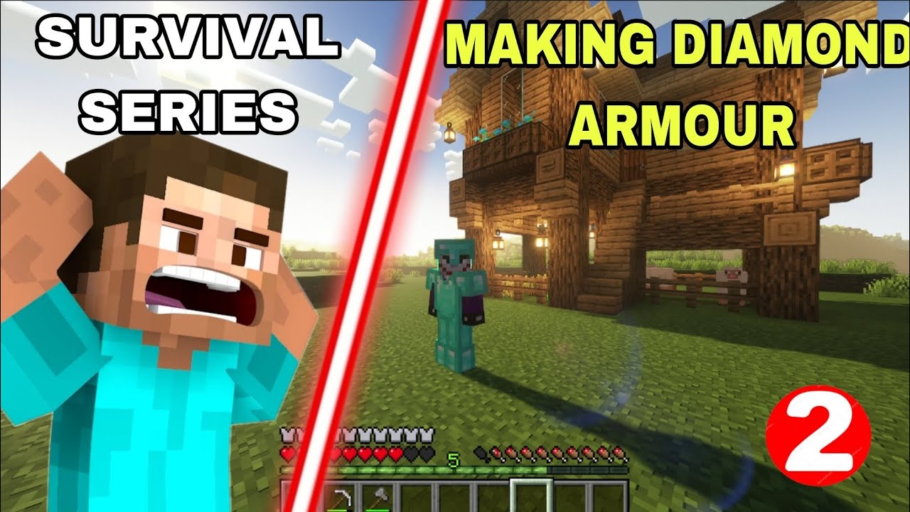 I MADE FULLY DIAMOND ARMOUR SET | Minecraft Survival Series Ep.2 ...