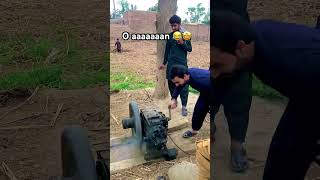Diesel engine start in dangerous stunt/Pakistan engine start video#trndingshort #experimnent #diese