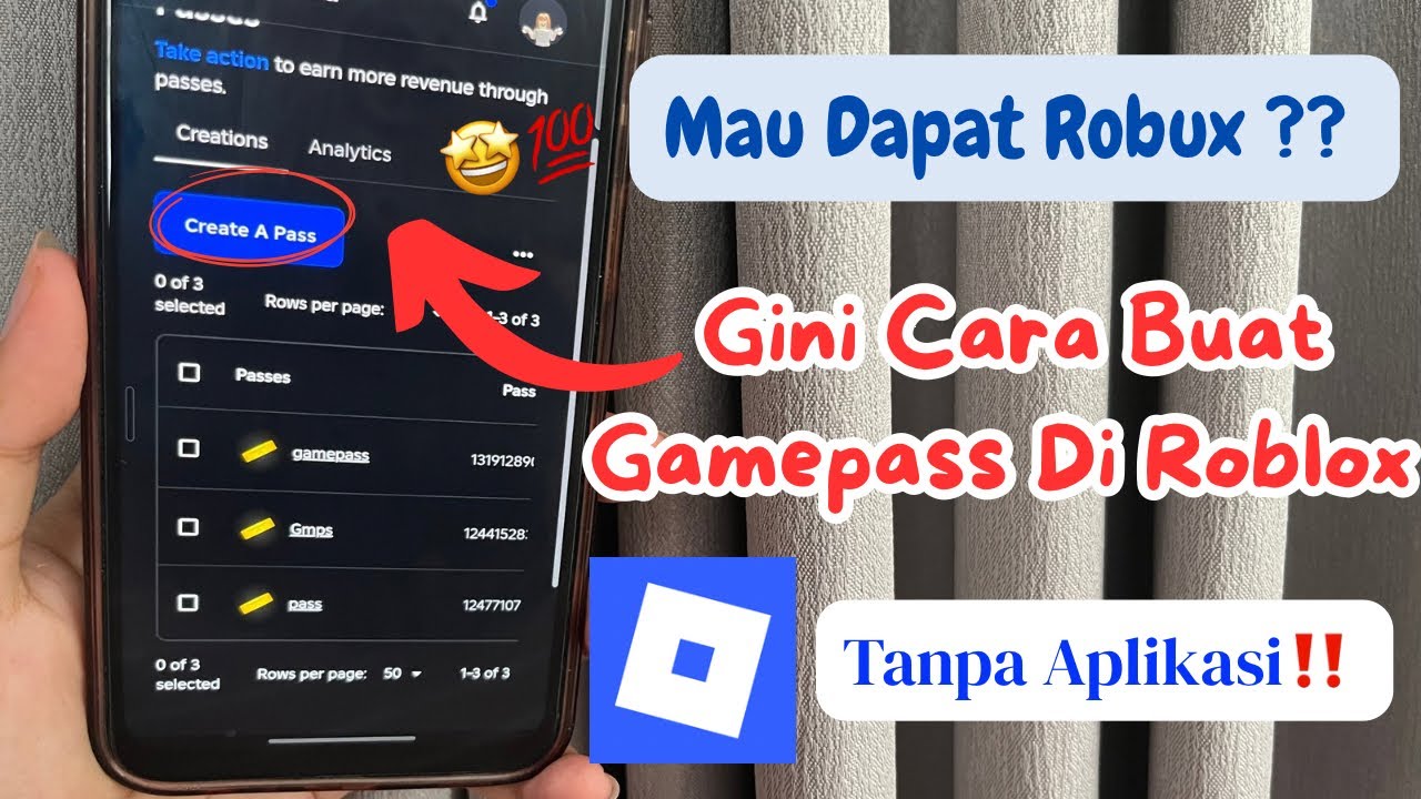 Cara Membuat Gamepass Di Roblox 2026 YouTube 