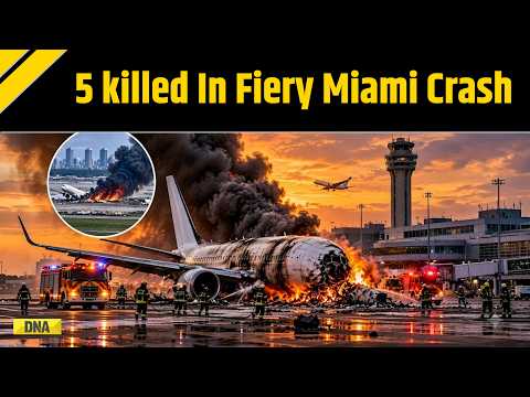 Amazon Cargo Plane Crashes At Miami Airport, Five Killed In Fiery Runway Overrun