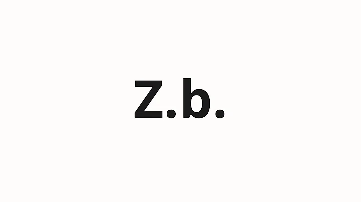 How to pronounce Z.b.