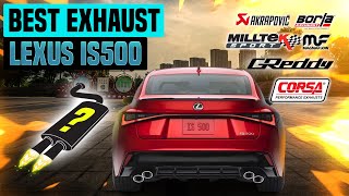 Lexus IS500 Exhaust Sound🔥Apexi,ARK,Borla,GTHaus,Lems,Novel,Revel,RR Racing,Tom's,Vorteq