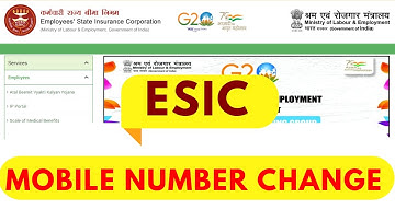 ESIC Mobile Number Change !
