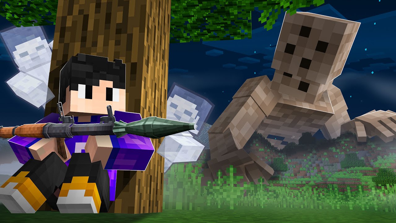 Fuja dos COLOSSAIS IMPUROS no Minecraft… (com ARMAS)